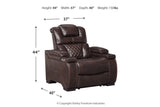 Warnerton Chocolate Power Reclining Sofa and Recliner