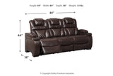 Warnerton Chocolate Power Reclining Sofa and Loveseat