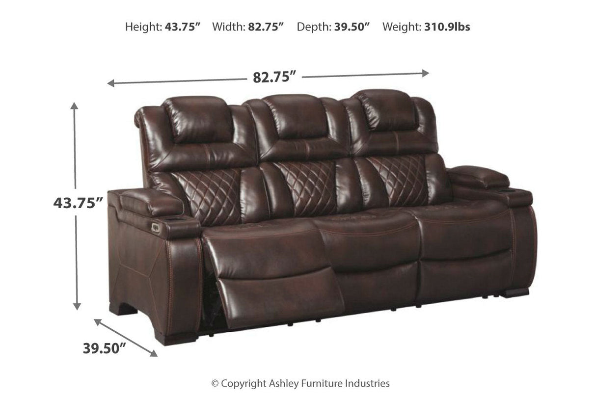 Warnerton Chocolate Power Reclining Sofa