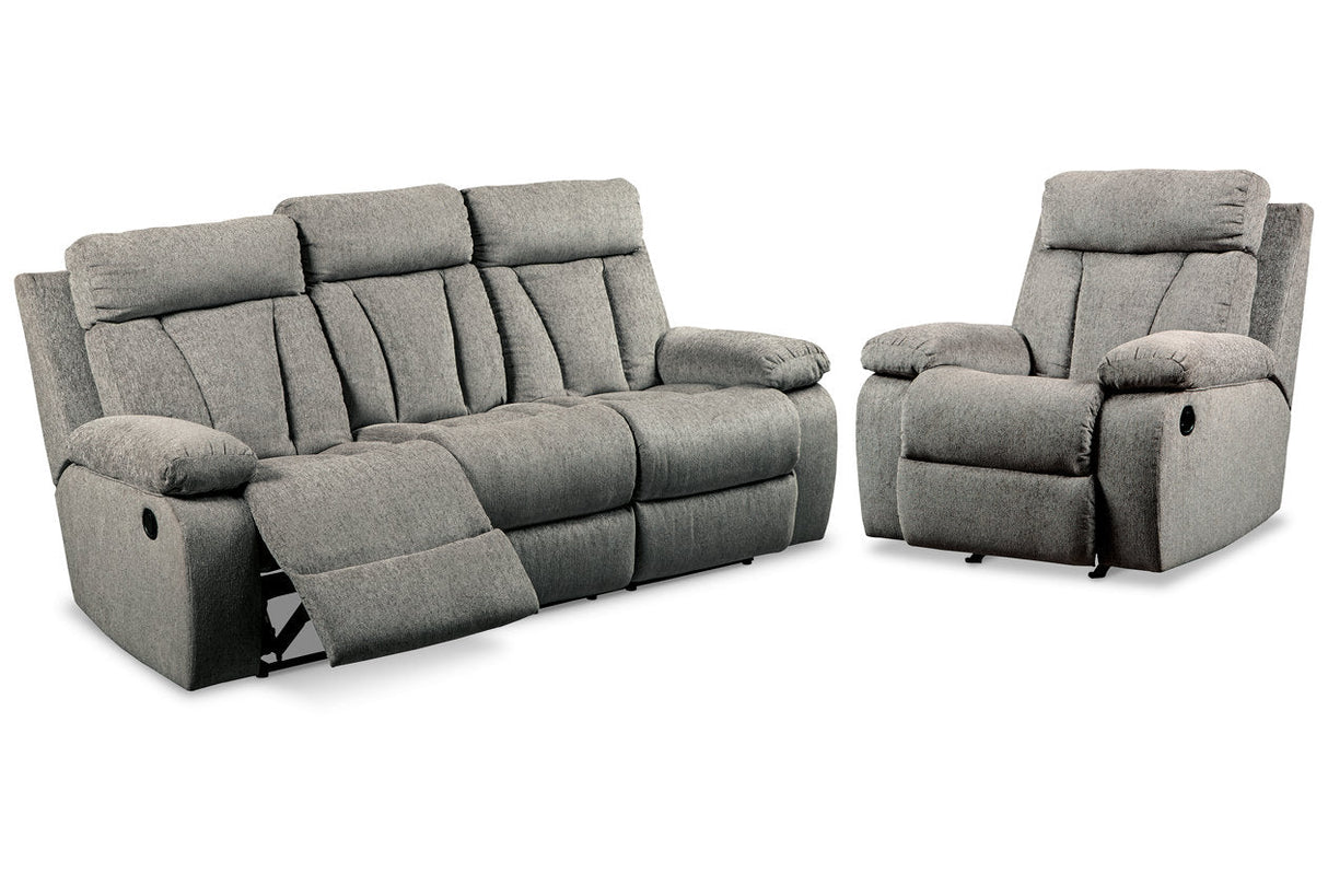 Mitchiner Fog Reclining Sofa with Recliner