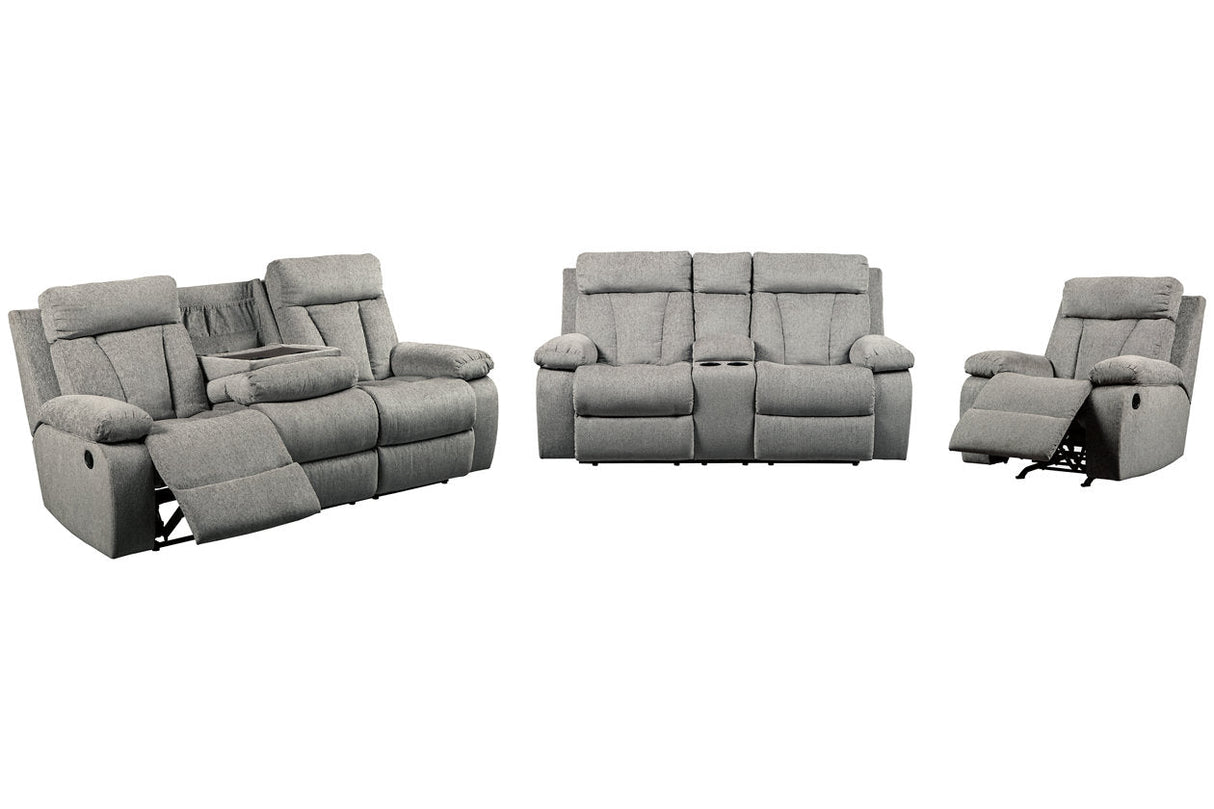 Mitchiner Fog Reclining Sofa and Loveseat with 2 Recliners