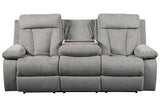 Mitchiner Fog Reclining Sofa with Drop Down Table