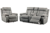 Mitchiner Fog Reclining Loveseat and Recliner