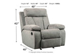 Mitchiner Fog Reclining Sofa with Recliner