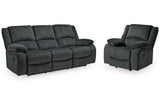 Draycoll Slate Reclining Sofa and Recliner