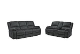 Draycoll Slate Reclining Sofa and Loveseat