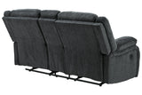 Draycoll Slate Reclining Loveseat with Console