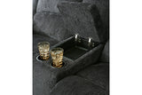 Draycoll Slate Reclining Loveseat with Console