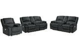 Draycoll  2 Power Reclining Loveseats and Recliner