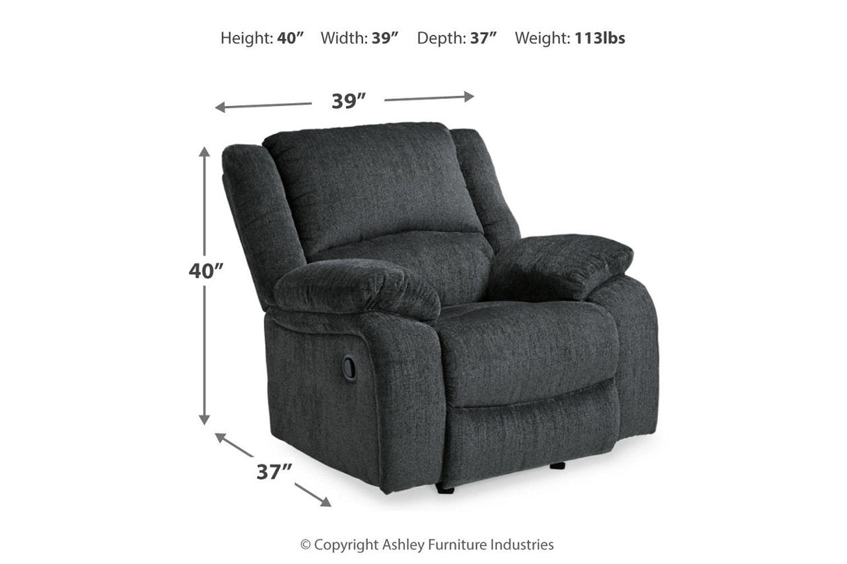 Draycoll Slate Reclining Sofa and Recliner