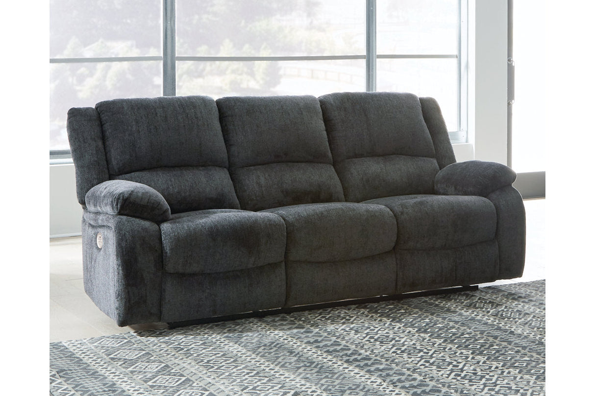 Draycoll Slate Power Reclining Sofa and Loveseat