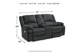 Draycoll  2 Power Reclining Loveseats and Recliner