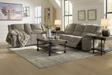 Draycoll Pewter Power Reclining Sofa and Loveseat