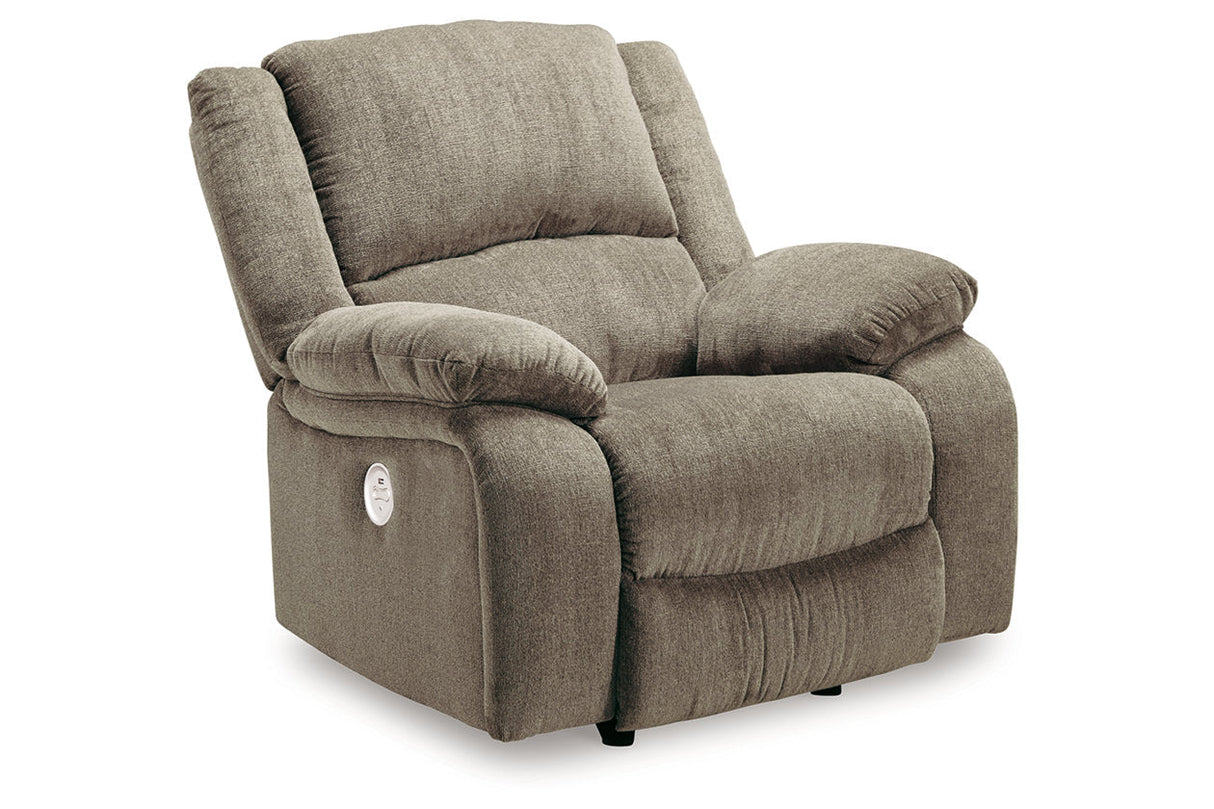 Draycoll Pewter Power Reclining Sofa, Loveseat and Recliner