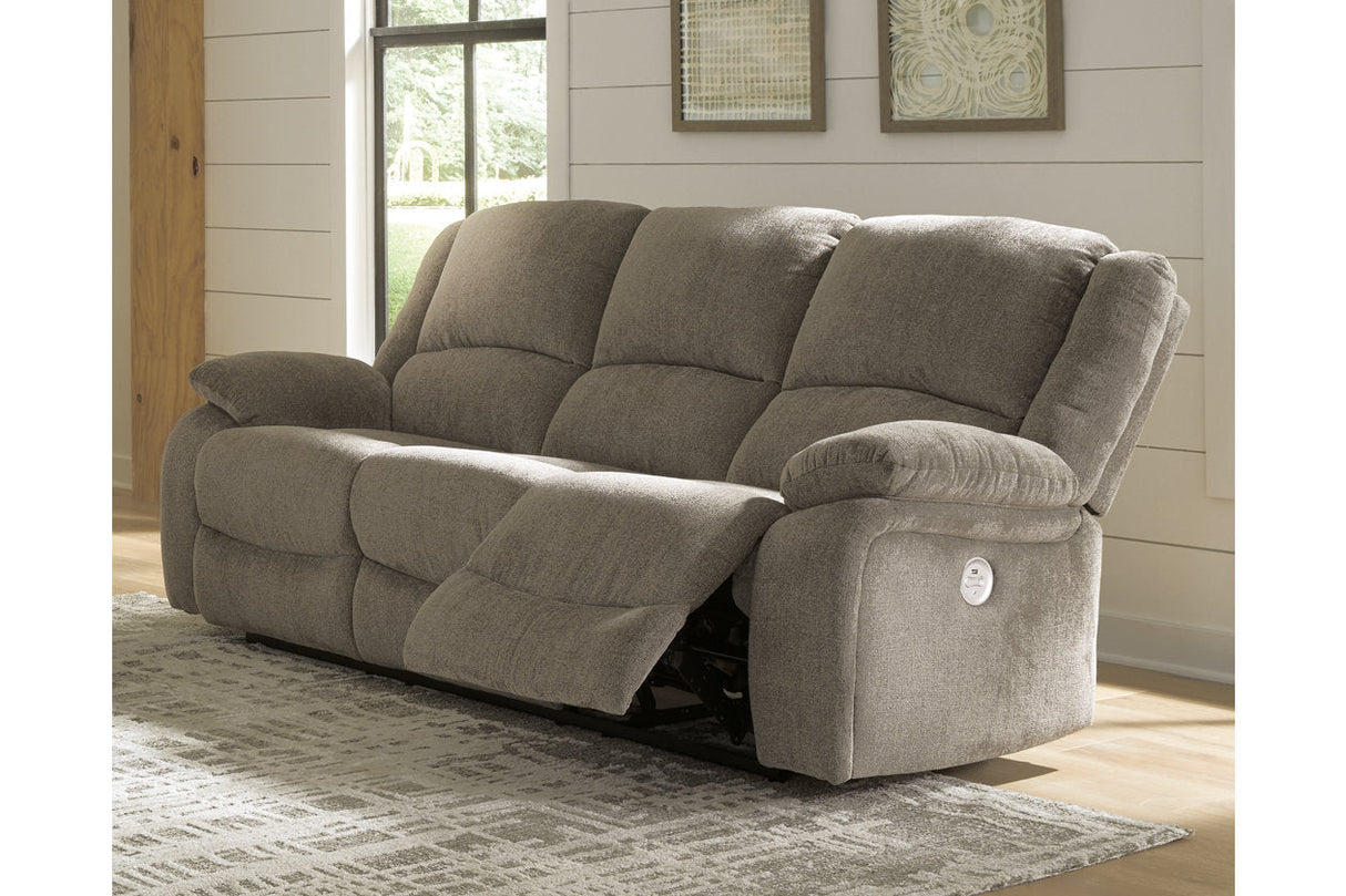 Draycoll Pewter Power Reclining Sofa, Loveseat and Recliner