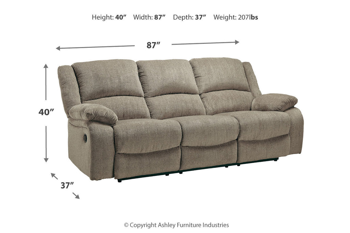 Draycoll Pewter Reclining Sofa, Loveseat and Recliner