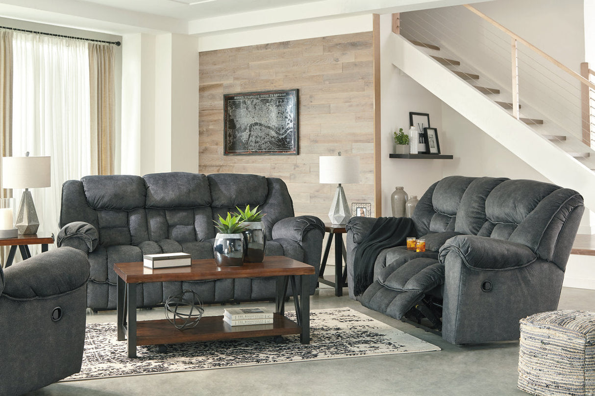 Capehorn Granite Reclining Sofa, Loveseat and Recliner