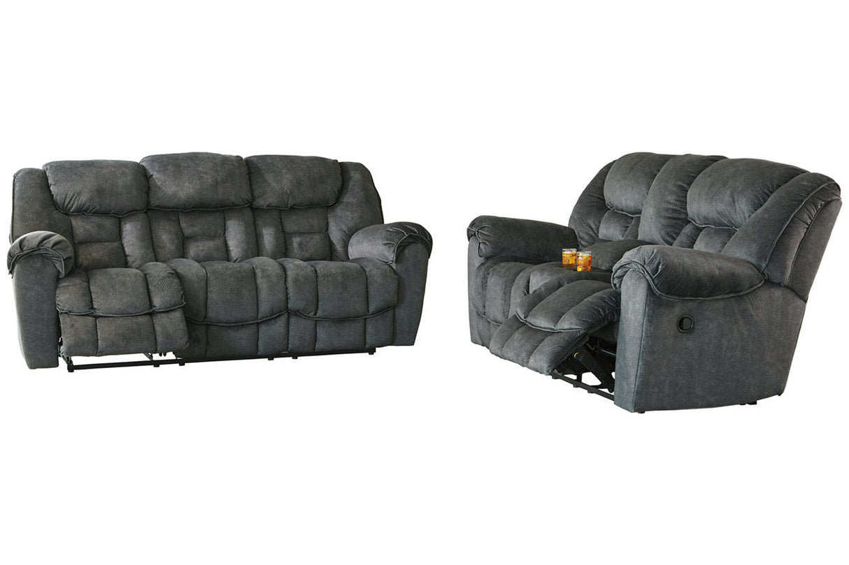 Capehorn Granite Reclining Sofa and Loveseat