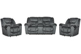 Capehorn Granite Reclining Loveseat and 2 Recliners