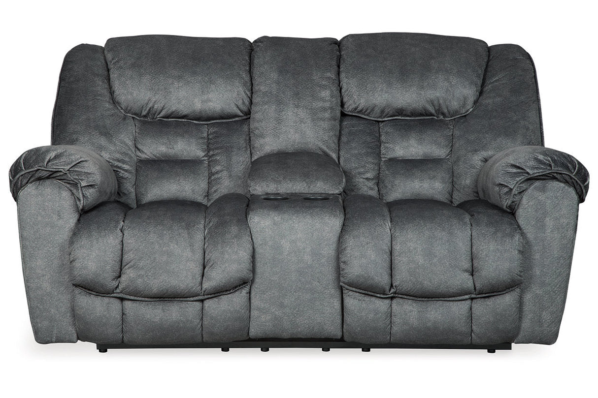 Capehorn Granite Reclining Loveseat and 2 Recliners