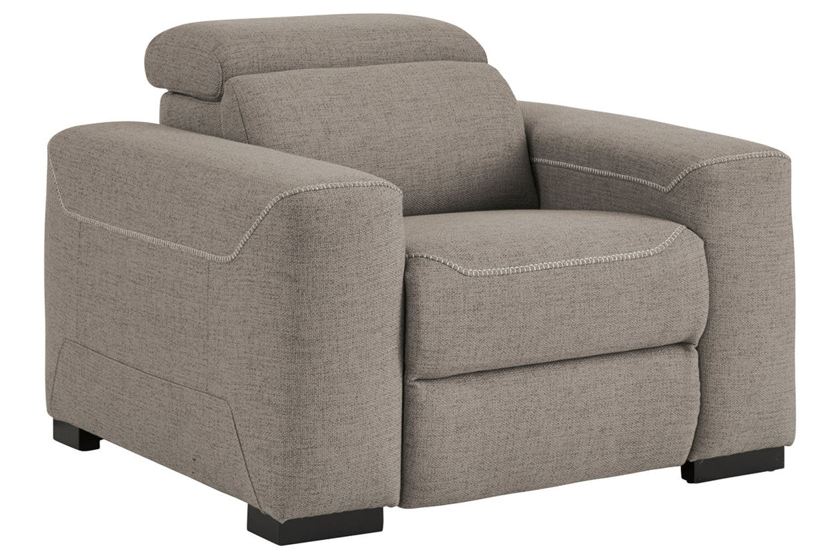 Mabton Gray Power Recliner