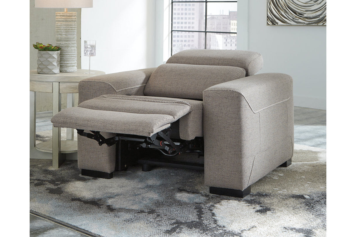 Mabton Gray Power Recliner