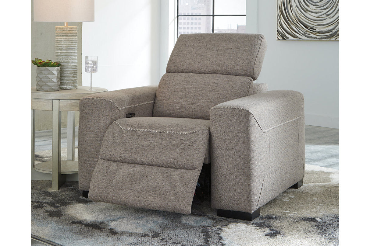 Mabton Gray Power Recliner