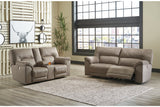 Cavalcade Slate Power Reclining Sofa and Loveseat