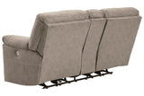 Cavalcade Slate Power Reclining Loveseat with Console