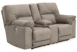 Cavalcade Slate Power Reclining Sofa and Loveseat