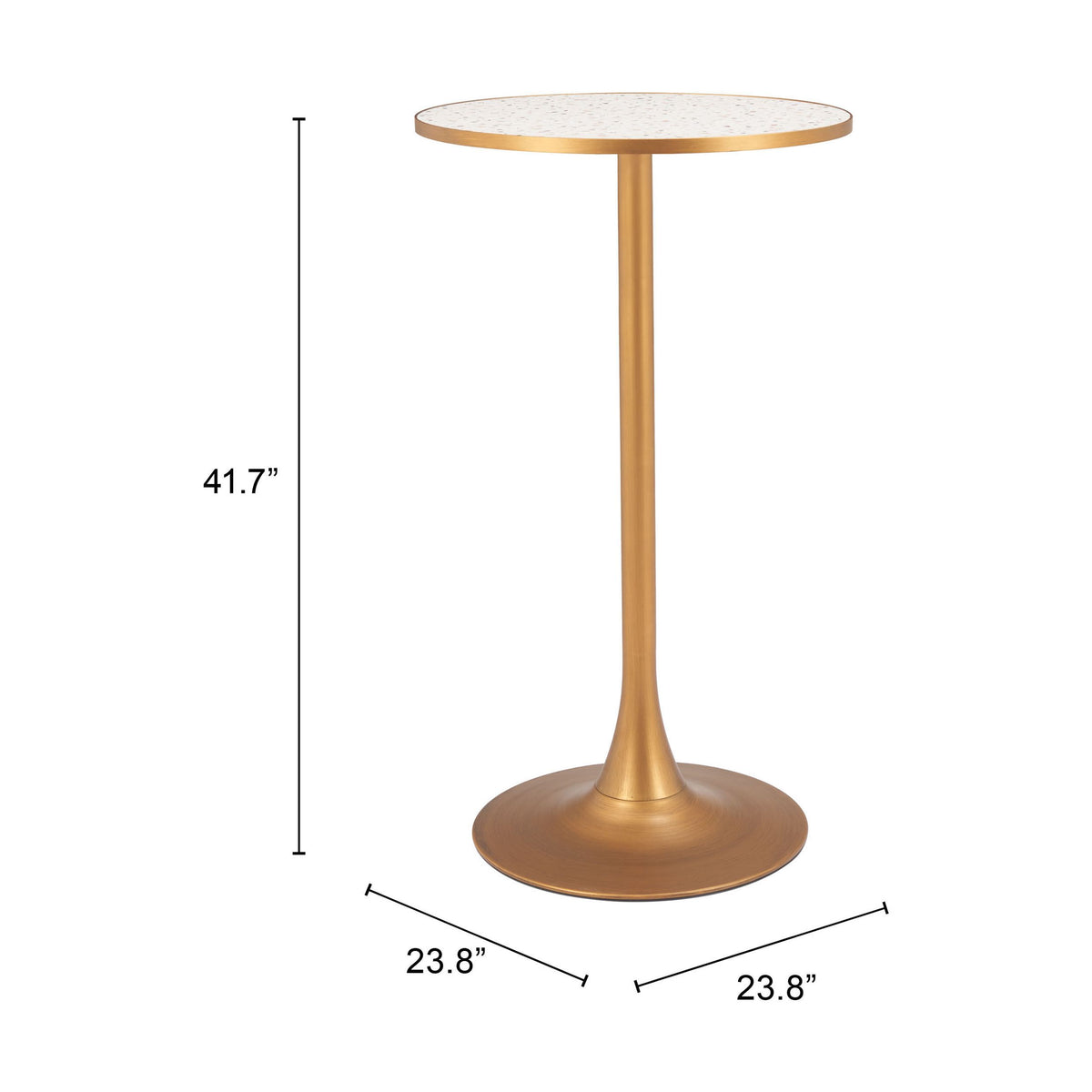 Bite Bar Table Beige & Gold - Image 10