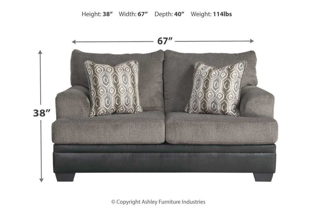 Millingar Smoke Loveseat