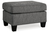 Agleno Charcoal Chair and Ottoman