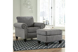 Agleno Charcoal Chair and Ottoman