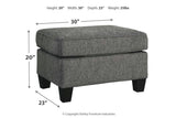 Agleno Charcoal Chair and Ottoman