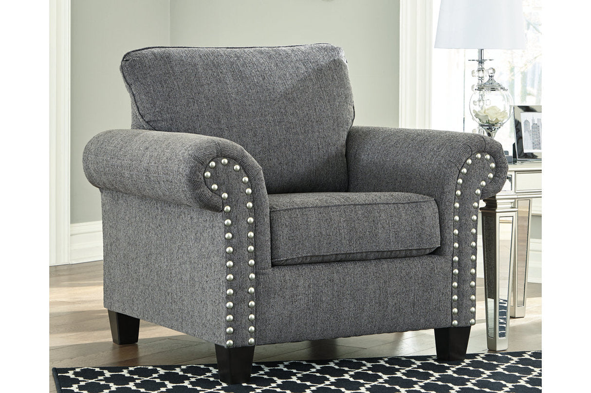 Agleno Charcoal Sofa and Chair