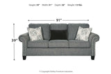 Agleno Charcoal Sofa and Chair