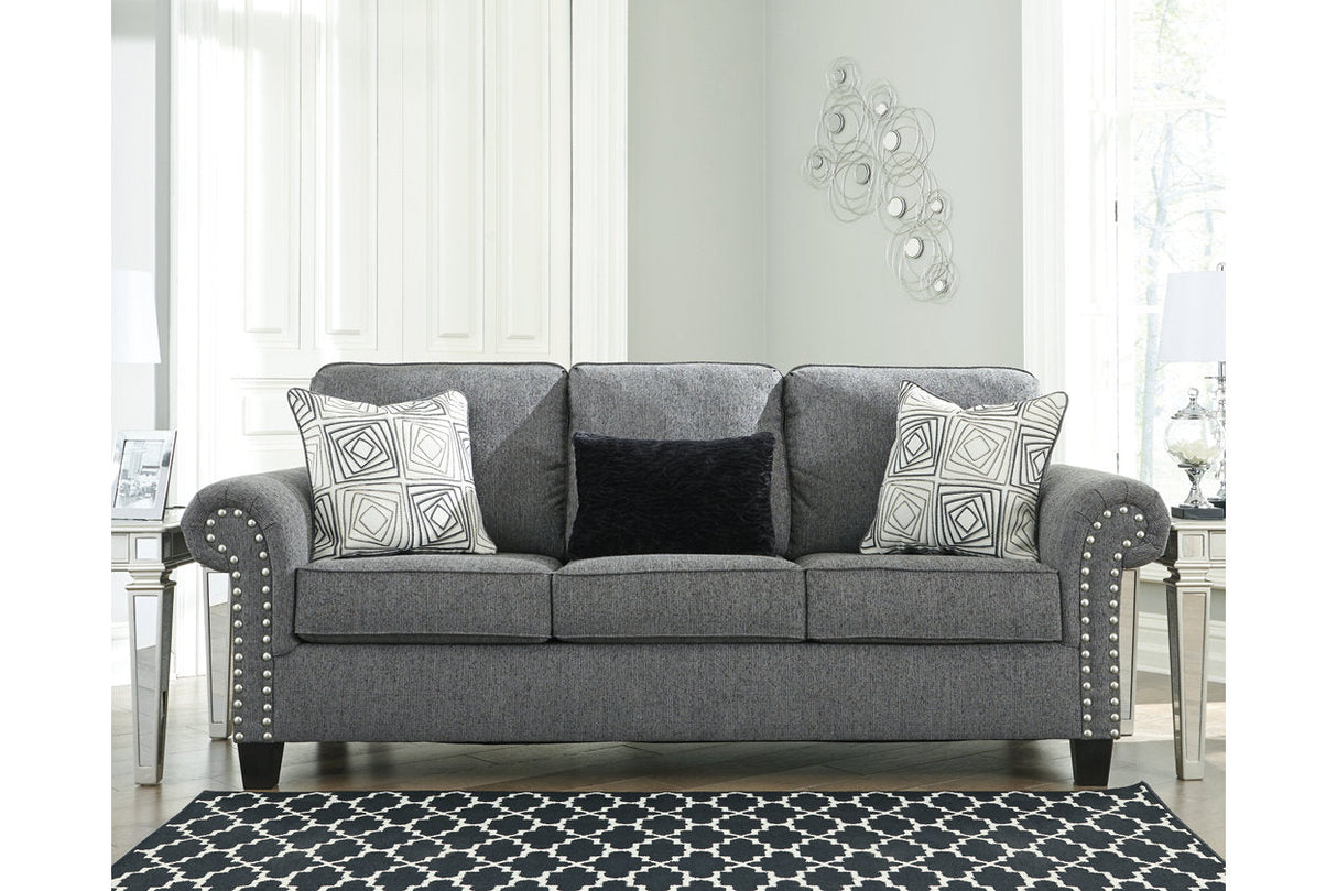 Agleno Charcoal Sofa, Loveseat and Chair