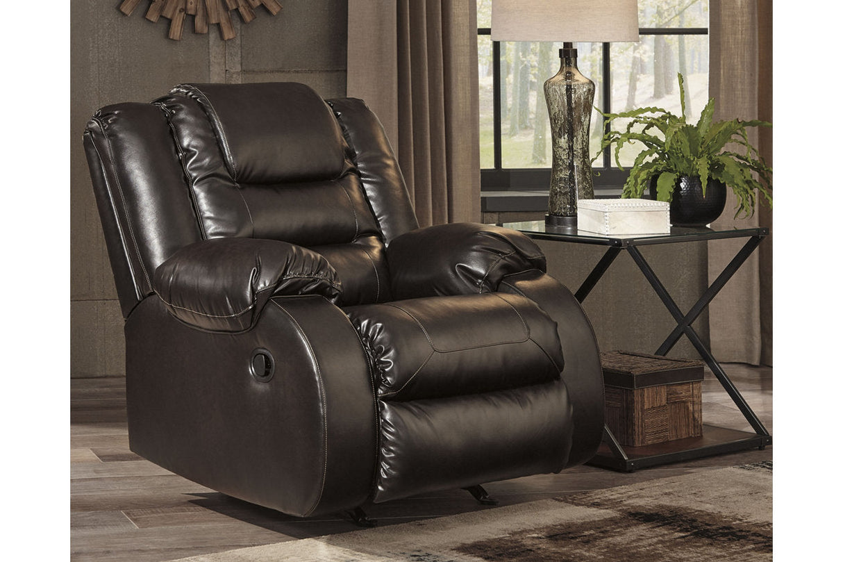 Vacherie Chocolate Reclining Sofa, Power Loveseat and Recliner