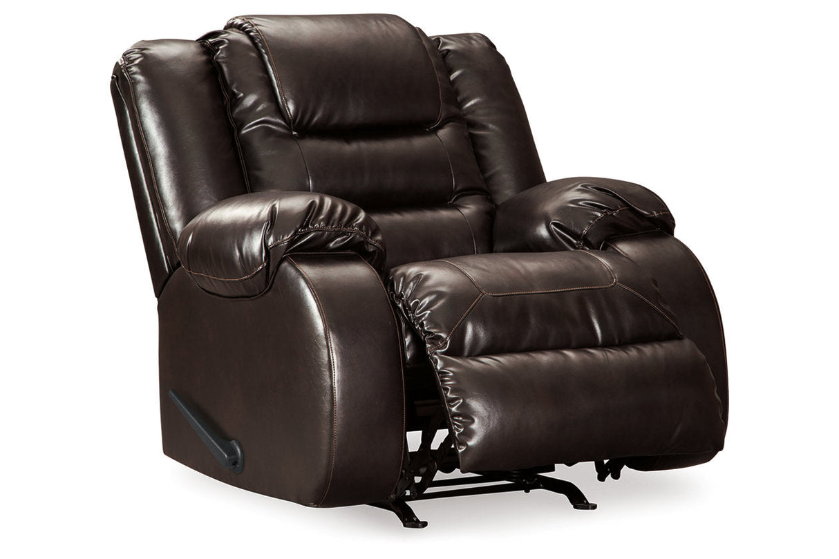 Vacherie Chocolate Reclining Loveseat with Recliner