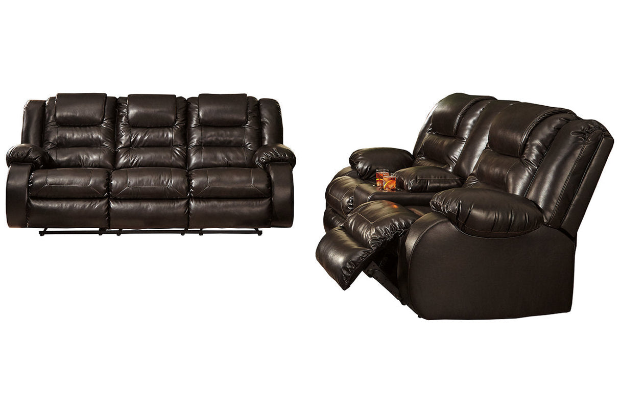 Vacherie Chocolate Reclining Sofa and Loveseat