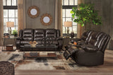 Vacherie Chocolate Reclining Living Room Set