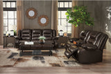 Vacherie Chocolate Reclining Sofa and Loveseat