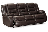 Vacherie Chocolate Reclining Sofa and Recliner