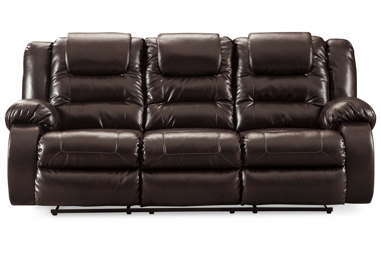 Vacherie Chocolate Reclining Sofa, Power Loveseat and Recliner