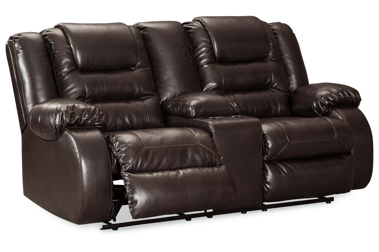 Vacherie Chocolate Reclining Loveseat with Recliner