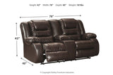 Vacherie Chocolate Reclining Loveseat and Recliner