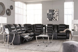 Vacherie Black Reclining Sofa