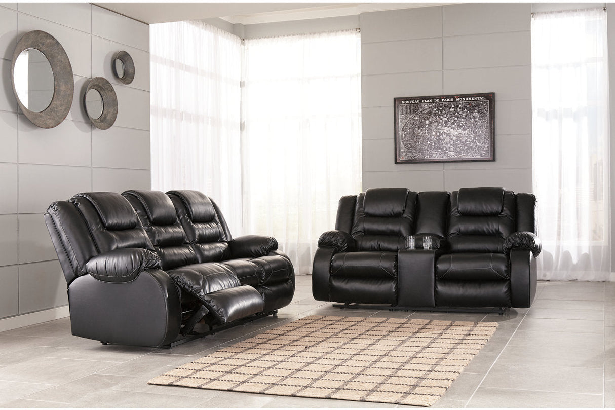 Vacherie Black Reclining Sofa