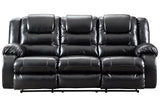 Vacherie Black Reclining Sofa